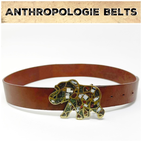 Anthropologie Accessories - Anthro Mosaic Elephant Belt by Belgo Lux